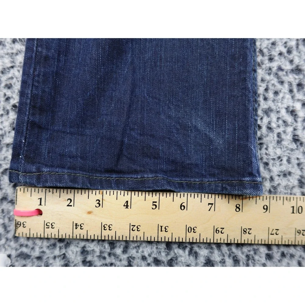 Levis‎ 597 Low Boot Jeans Mens 34x32 Dark Blue Bootcut Stretch